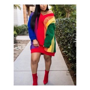 Rainbow Oversized Sweater